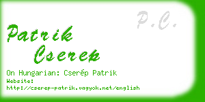 patrik cserep business card