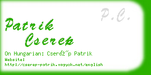 patrik cserep business card